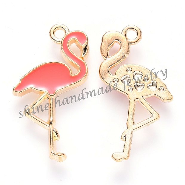 Pandantiv Flamingo, 26x14x2.5mm