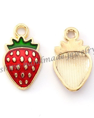 Charm capsuna, 16.8x10x1.5mm