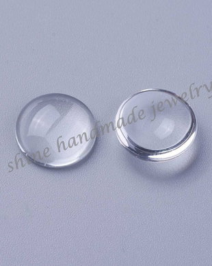 Cabochon transparent, 18x5mm