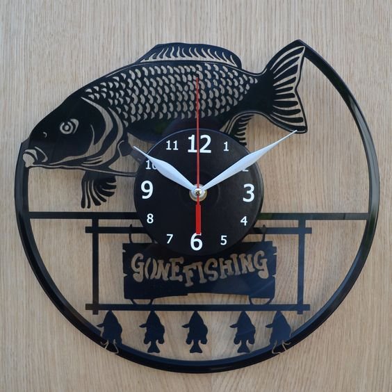 GONE FISHING-ceas de perete