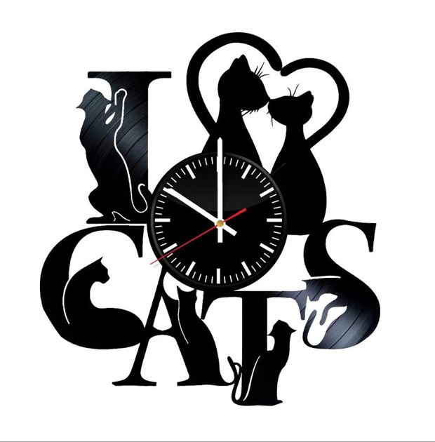 I LOVE CATS-ceas de perete