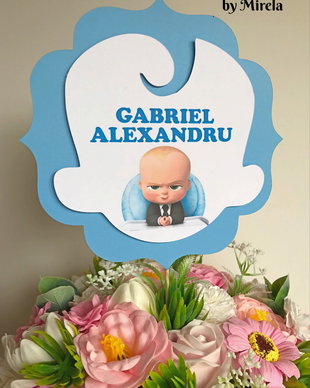 Decoratiune Baby boss personalizata
