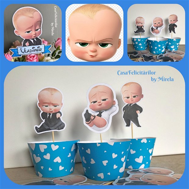Decoratiune Baby boss personalizata