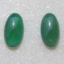 (2 bucati) Cabochon oval din agata verde aprox 3.5x7x14 mm
