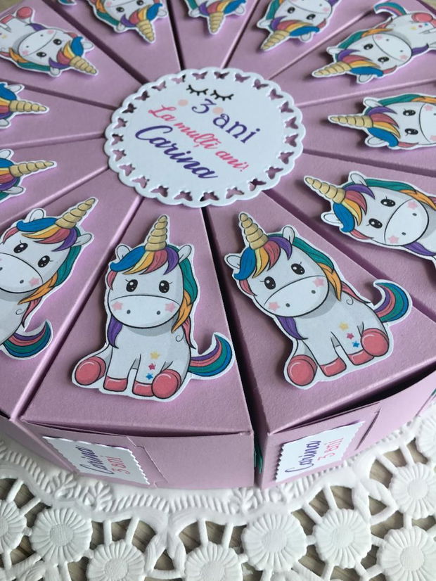 Plic bani botez Unicorn/Place card Unicorn