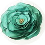 brosa floare de matase verde menta 12,5 cm
