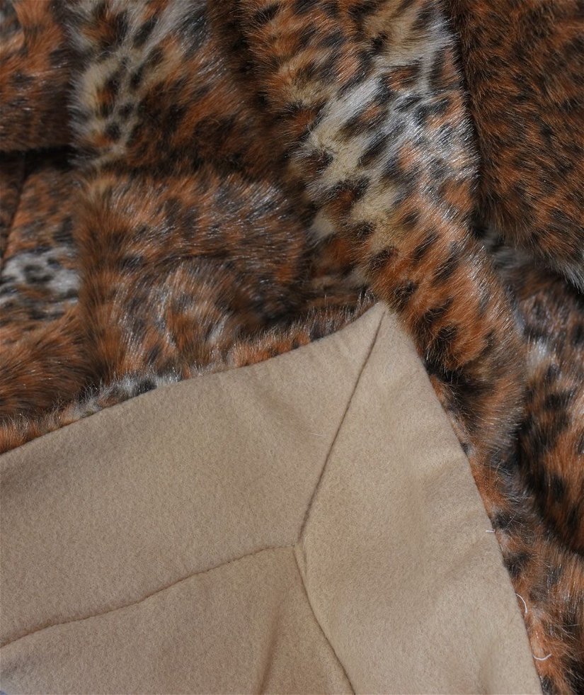 Patura decorativa din blana sintetica leopard