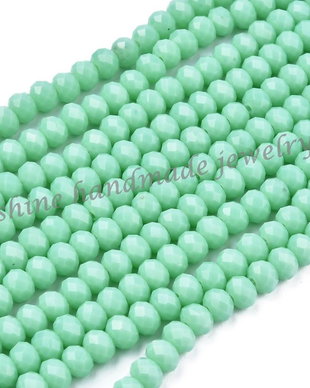 Margele de sticla, Turquoise, 6x5mm