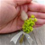 Cocarde nuntă-flori naturale uscate, Verde 6 cm