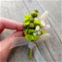 Cocarde nuntă -flori naturale uscate, Verde 8 cm