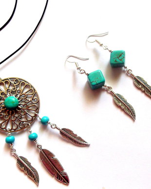 set turcoaz cu Dreamcatcher 40867