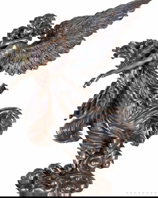 Inger pazitor - statueta din rasini cu un strat ceramic