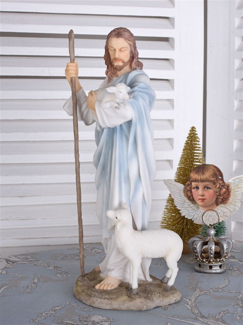 Isus - statueta din rasini cu un strat ceramic