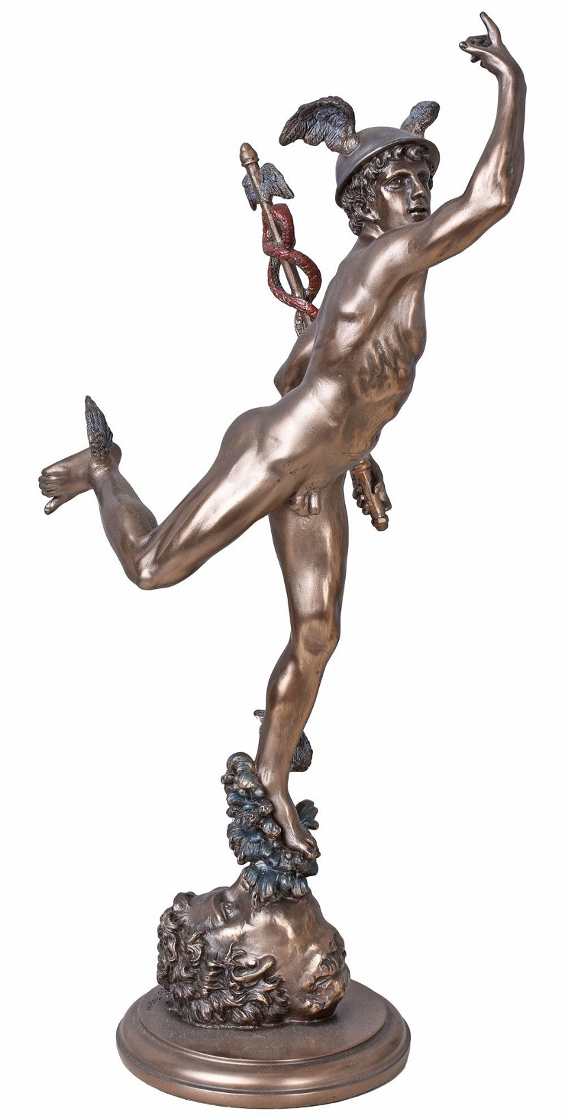 Hermes  - statueta din rasini cu un strat ceramic
