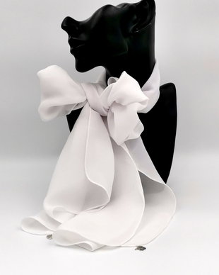 Esarfa alba BLANCHETTE  -  colectia MINI