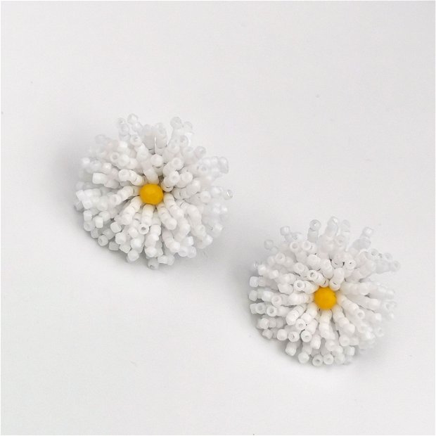 Cercei butoni- Crizanteme