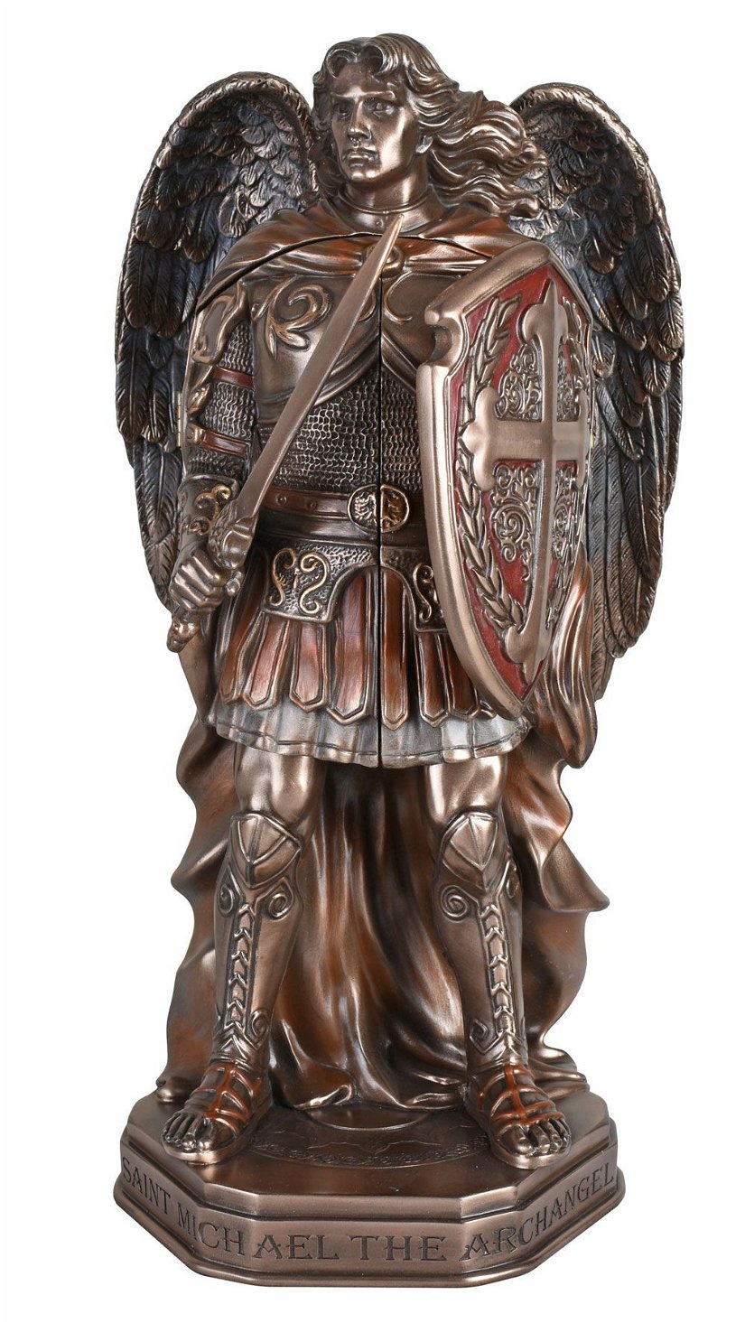 Statueta triptica din rasini cu Arhanghelul Mihail