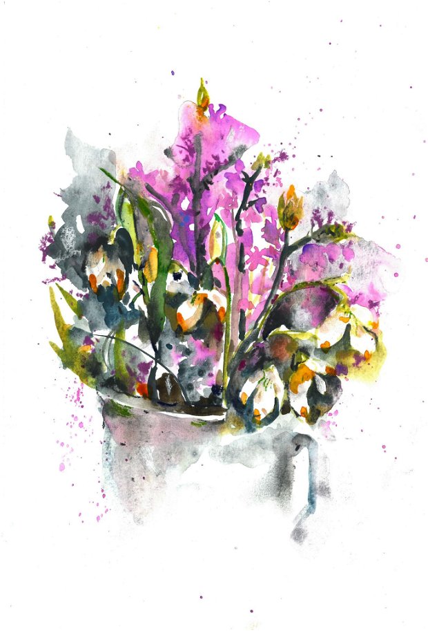 Ghiocei (Galanthus) - Tablou Studiu Botanic - Nature And Colors Collection