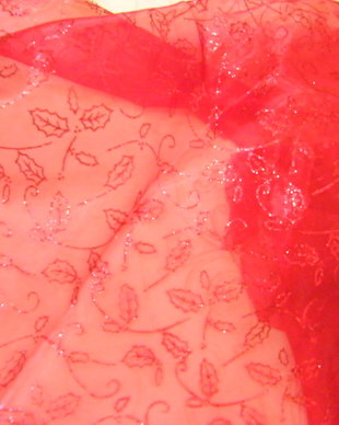 3 cupoane organza cu glitter
