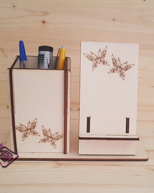 Suport de birou pentru pix si telefon,personalizat