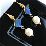 Cercei cu lapis lazuli și perle de cultura TUNES