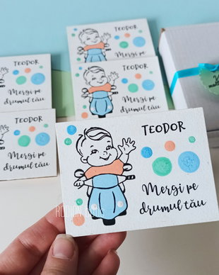 Marturii botez motocicleta magneti pictate manual personalizate