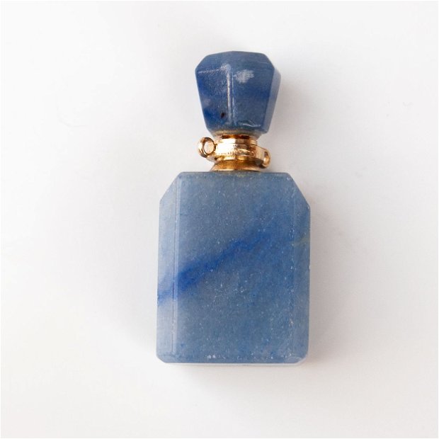 Sticluta difuzor din semipretioase  { blue quartz  } - Pandantiv  - w5491