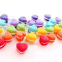 Macarons inimioare curcubeu- cercei atarnatori