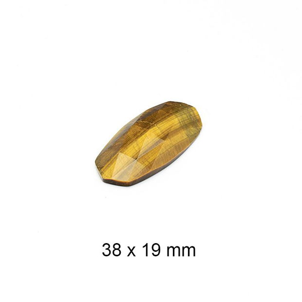 Cabochon fatetat, Ochi de Tigru, 38 x 19 mm, B-32