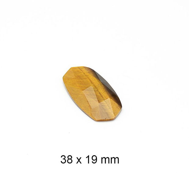 Cabochon fatetat, Ochi de Tigru, 38 x 19 mm, B-33