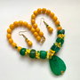 SET ~GOLDEN FIELDS~ jad,agate,toho,coral,accesorii aurii