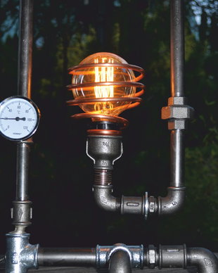 lampa steampunkdesigncj, lampa steampunk, corp de iluminat