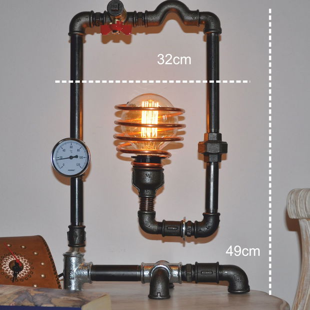 lampa steampunkdesigncj, lampa steampunk, corp de iluminat