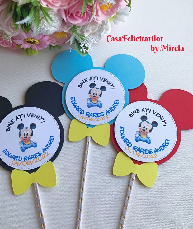 Decoratiune personalizata baby Mickey mouse