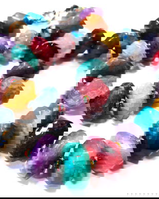 Colier Agate multicolore - CO1052 - Colier statement elegant, colier pietre mari, colier masiv, colier multicolor, cadou sotie, cristale vindecatoare, cristaloterapie