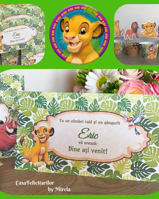 Plic de bani Simba/Place card Simba