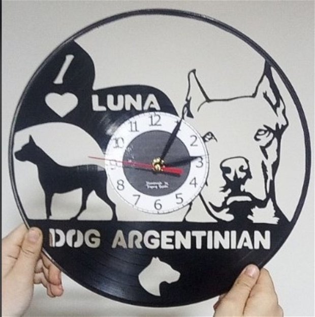 DOG ARGENTINIAN (personalizabil)-ceas de perete