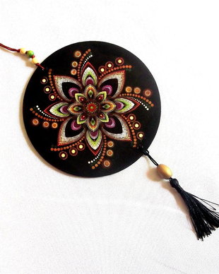 ornament pe lemn mandala 40966