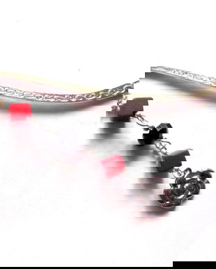 semn de carte cu howlite rosu 40573