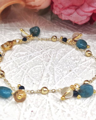 Bratara charm citrin ,apatit si zirconia