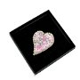 brosa inima roz 3D Swarovski handmade brosa inima accesorii femei, bijuterii cadou