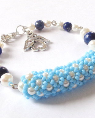 Bratara  lapis lazuli
