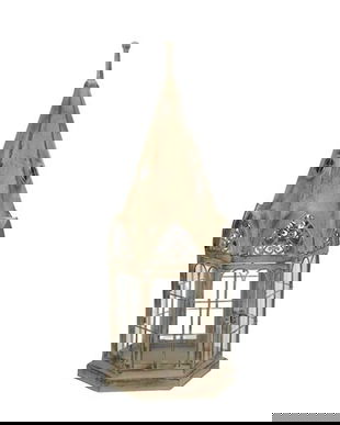 Felinar  cu o forma deosebita din metal antichizat