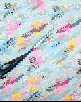 !imediat!Jerse buclat (french terry) - de la 50x90cm - elastic, My Little Pony, cod B2
