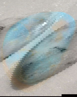 Cabochon din larimar cu incluziuni de cupru, cobalt si vanadiu (lucrat manual in INDIA) aprox 7x28.5x39 mm