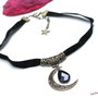 Choker cu onix si catifea neagra