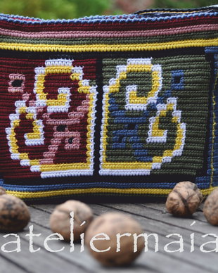 gentuta handmade crosetata cu motiv traditional din Dobrogea floarea pologului