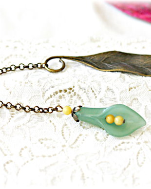 Semn de carte cu floare de aventurin