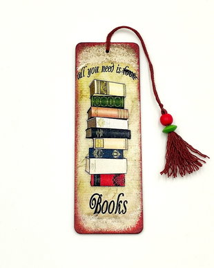Semn de carte din lemn, all you need is Books 2758