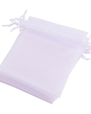Saculeti organza alb 15x10